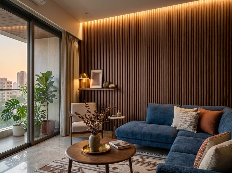 Charcoal Fluted Louvers